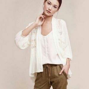 Elevenses {Anthro} Boho Kenepa Lace Cardigan XS